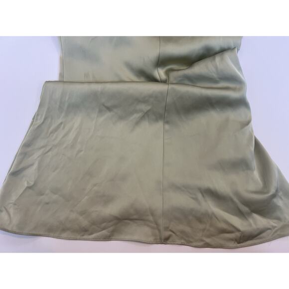 Katie May Ryder Strappy Back Satin Maxi Gown Sage Womens Size Small Formal Gown - Picture 9 of 14